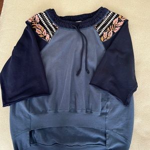 We The Free distressed oversized sweatshirt